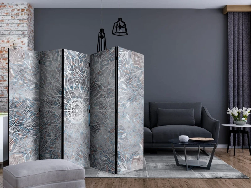 Parawan 5-częściowy - Przymglona mandala II [Room Dividers]