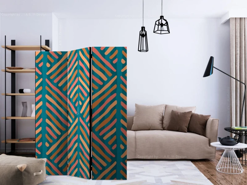 Parawan 3-częściowy - Etniczna kompozycja [Room Dividers]