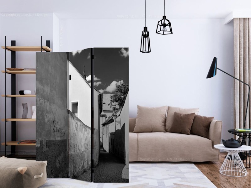 Parawan 3-częściowy - Wąska uliczna [Room Dividers]