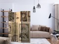 Parawan 3-częściowy - Vintage Books [Room Dividers]