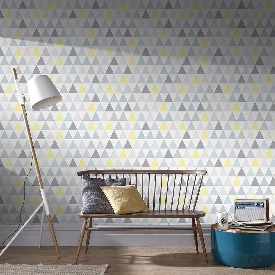 Tapeta geometryczna w trójkąty